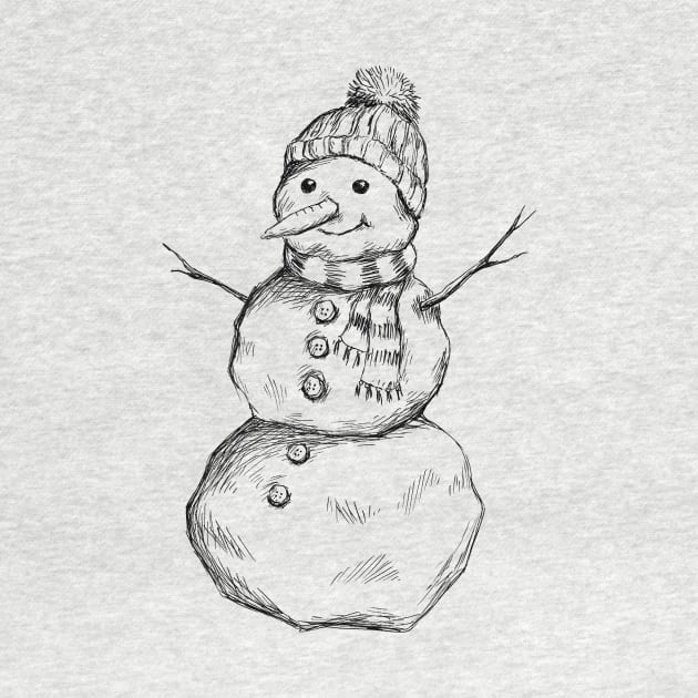 Snowman by rachelsfinelines